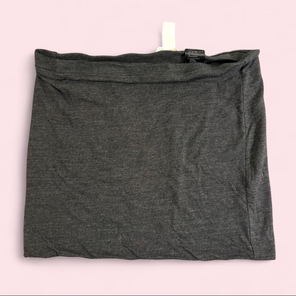 H&M Basic Charcoal Gray Stretch Mini Skirt | Size Medium